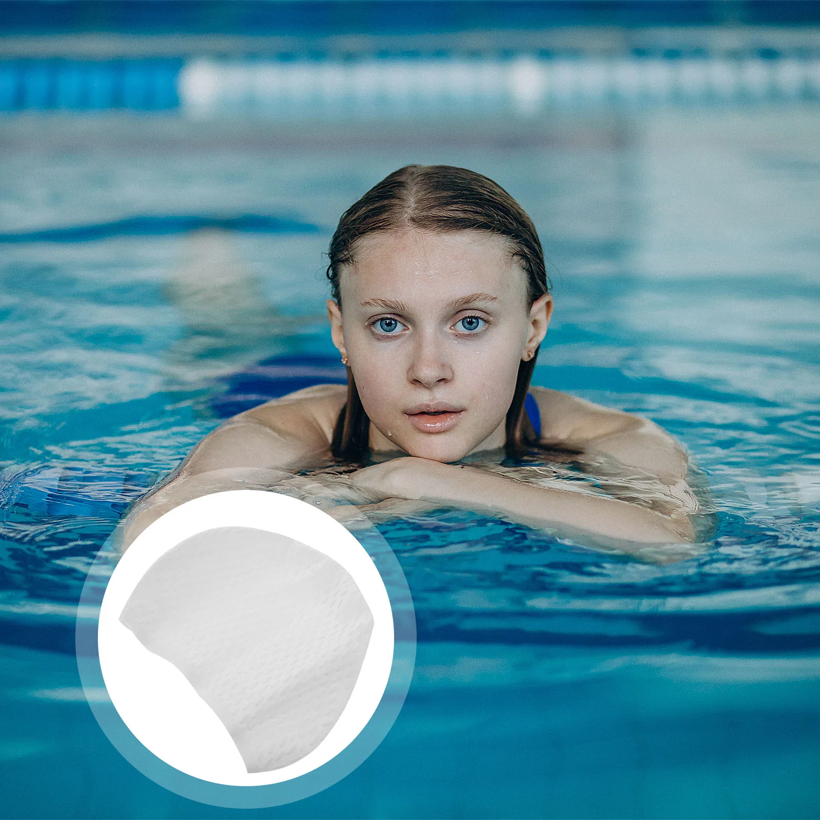 

Silicone Swimming Cap for Women Waterproof Hair Elastic Comfortable Lightweight Universal Fit Pool Swim Hat Ear Cover