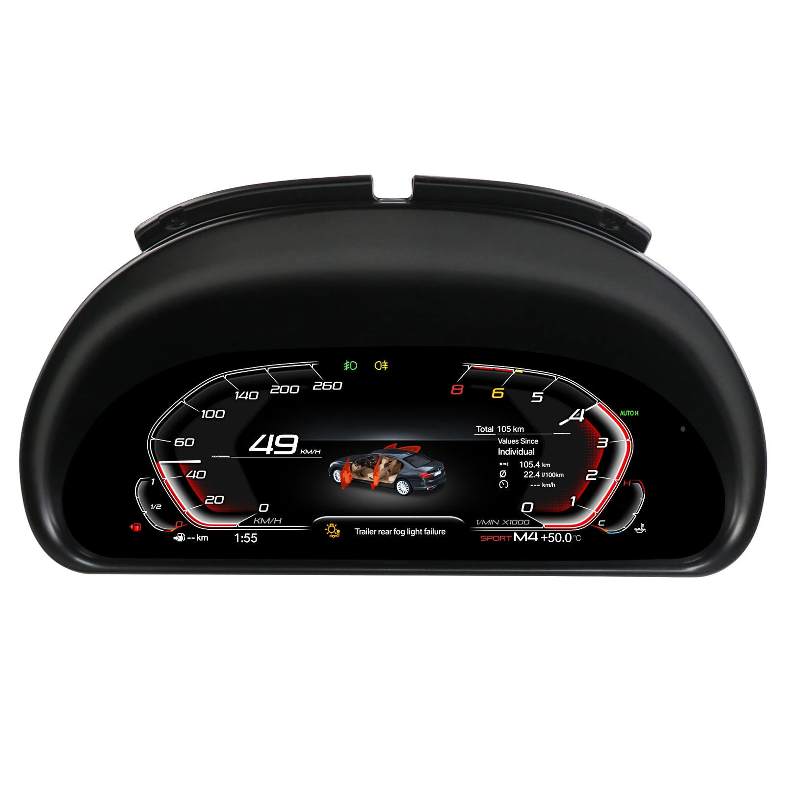 10.25“Car lcd dashboard display for BMW 5 Series E39 1999-2006 X5 E53 Digital Instrument Cluster 1920*720 HD Screen Gauge panel