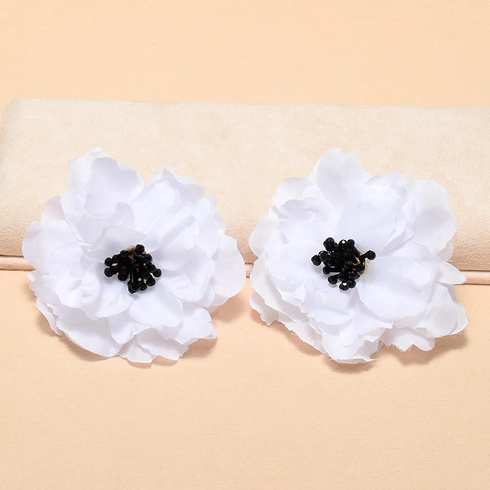 

Romantic Elegant Flower Earrings Bohemia Maxi Flower Big Handmade Floral Women Earring Wedding Jewelry