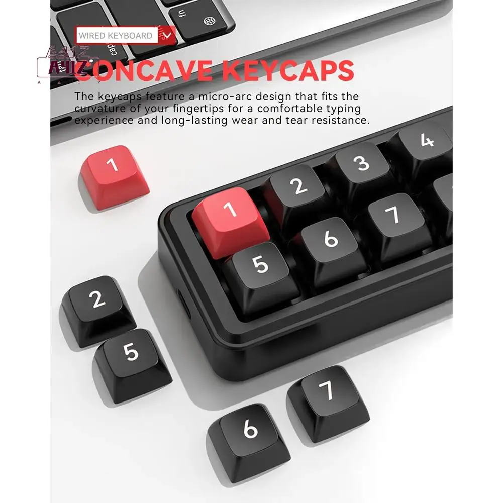 A41Z-Wired Macro Mechanical Keyboard 8Keys 12-Lighting Effects Full Key Hot-Swap Support Macro Programming Game Office