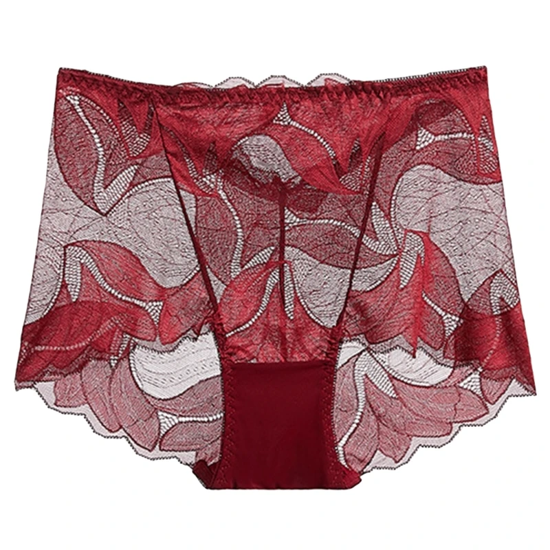 Culotte imprimée florale respirante pour fille, sous-vêtement sexy, slim, confortable, transparent, doux, solide, dropsunshine