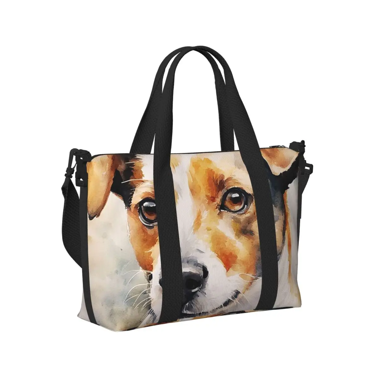 

Джек Рассел-терьер, собачья художественная пляжная дорожная сумка, большая вместительная сумка-тоут для тренажерного зала, йоги, женская дорожная сумка для покупок