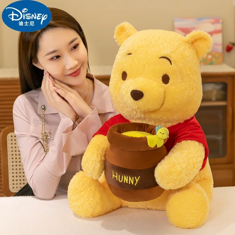 Hot New Kawaii Disney Pooh Bear Plush Toys Pillow Cartoon Cute Winnie The Pooh Holds Honeypot Stuffed Doll Xmas Gift For Girls