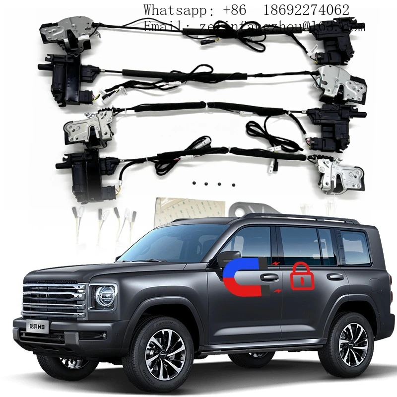 

For GWM Haval H9 Electric Suction Door Original Mechanical Lock Modified To Electronic Lock With Soft Close Actuator