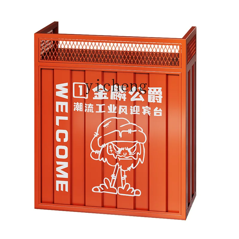 TWR Iron Art Bar Hot Pot Restaurant Small Cashier Counter Reception Desk Trendy