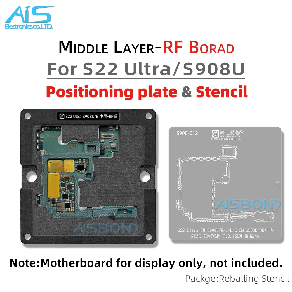 Middle Layer Reballing Stencil Template For Samsung S22 Ultra S22Ultra S908U S908B S906U S901U Positioning tin net Steel mesh