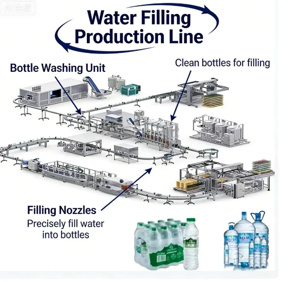 YG Customized 1T/H 5000l/h 12000bph Automatic System Purification Machine Manufactures Drinking Mineral Water Production Line