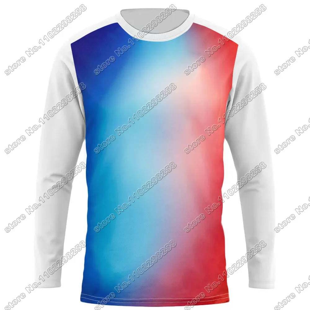 

Джерси для велоспорта национальной сборной Франции 2024, одежда с длинным рукавом для Парижа, рубашки для шоссейных велосипедов, велосипедные топы, униформа для горных велосипедов