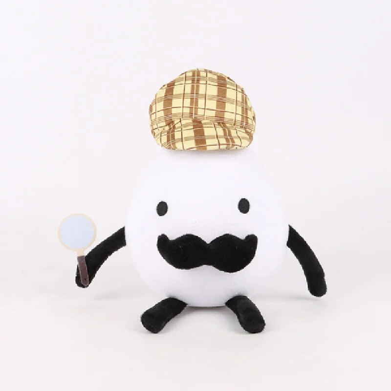 

Detective Egg Plush Toy Cartoon Character Stuffed Doll with Magnifying Glass Unique Gift for Collectors Cute Filled Animal