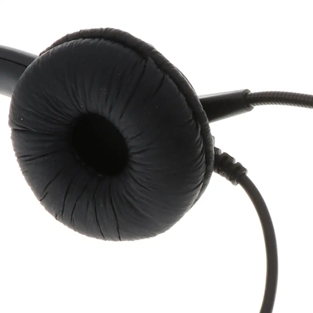 Wired RJ9 Telephone Earpieces Dynamic Sound Office Headset Call Center Headphones with Microphone for Business Communication