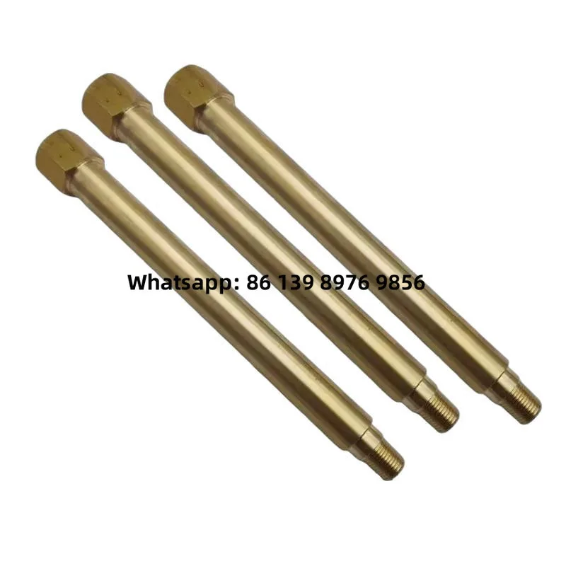 Brass Extended Faucet With Yellow Markings Models Jtwf12 Jtwf23 And Jtwf21 Featuring An Extended Tapered Thread And A