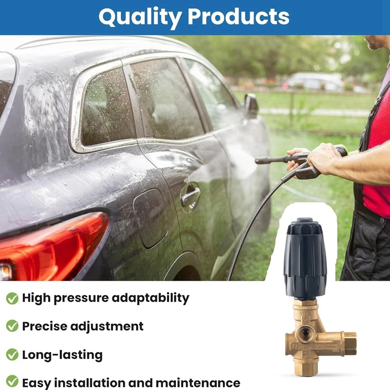 VRT3 Pure Copper Valve Upgraded 310bar 4500psi Pressure Washer Pump Regulating Valve Spray for Car Washer Mashine
