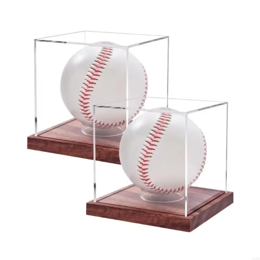 

Quality Acrylic Baseball Display Case With Base Transparent Baseball Box Team Sports Dustproof Baseball Holder Softball