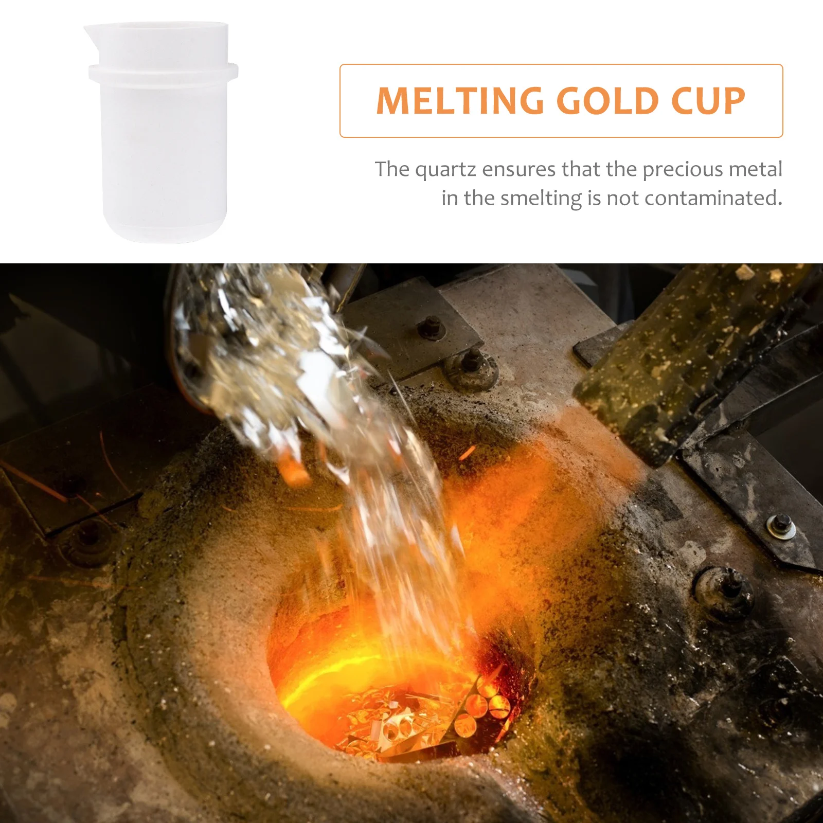 

1Pcs Quartz Crucible Melting Crucible Smelting Tool for Gold Silver Metal Refine Heat Resistant Furnace Metal Recasting Dish