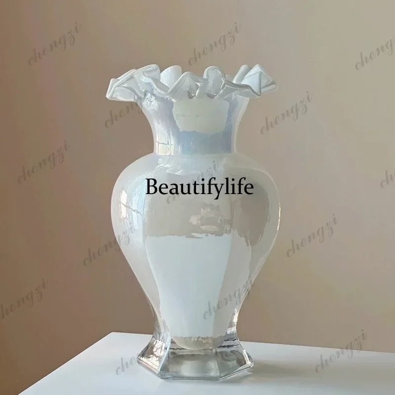D80 handmade medieval glass vase flower ware light luxury home decoration table decoration