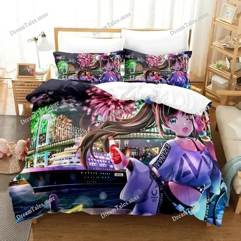 

AI Channel Bedding Set Single Twin Full Queen King Size Bed Set Adult Kid Bedroom Duvet Cover Sets 3D Print Anime Bed Sheet Set