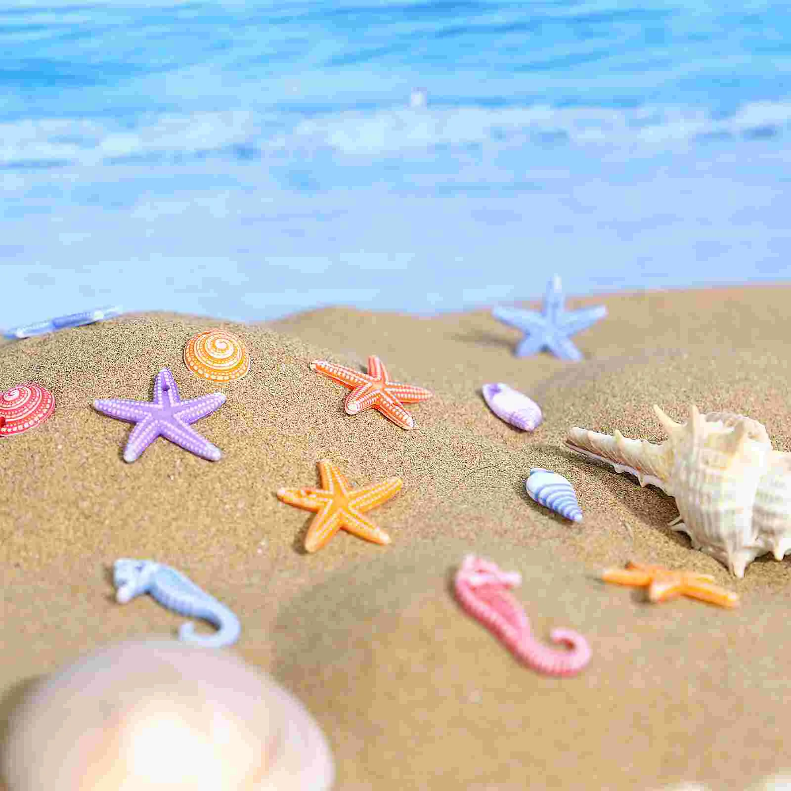 48 peças micro decorações de paisagem mini animais do mar brinquedos oceano ornamento marinho de resina