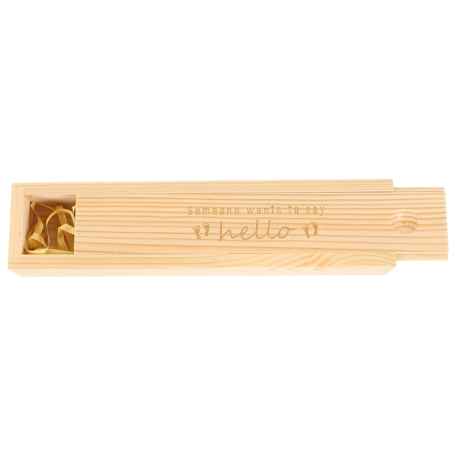 الخشب الوليد إعلان صندوق الحمل اختبار حقيبة للتخزين مع غطاء الطفل Mementos أقفال الشعر الأسنان المنظم قوي غطاء الأسرة