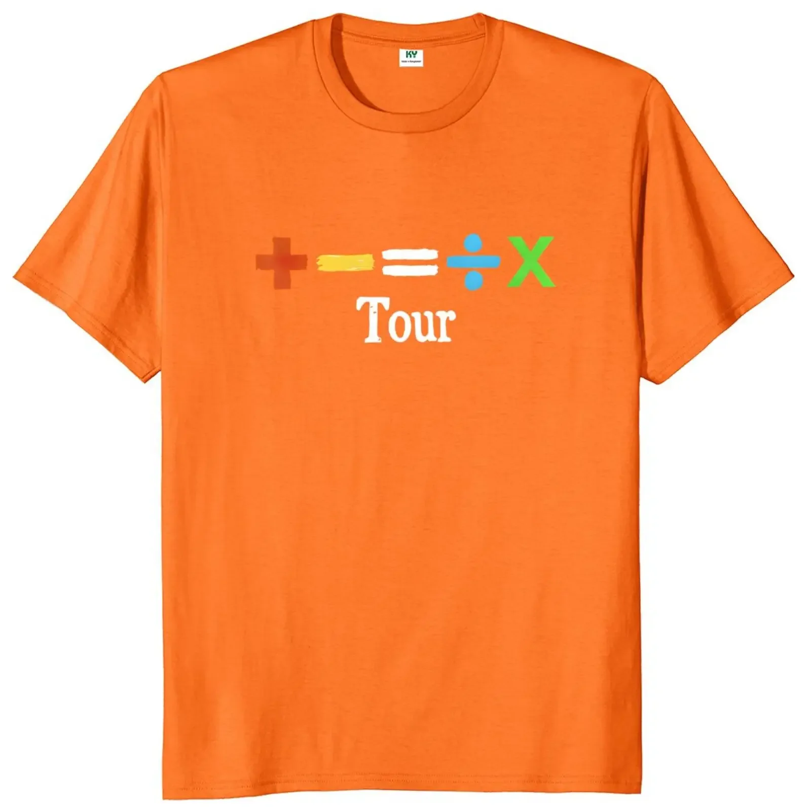 Mathematics Music Tour T Shirt 2023 Ed Sheeran Albums Fans Gift Tee Tops Casual Summer 100% Cotton T-shirt EU Size