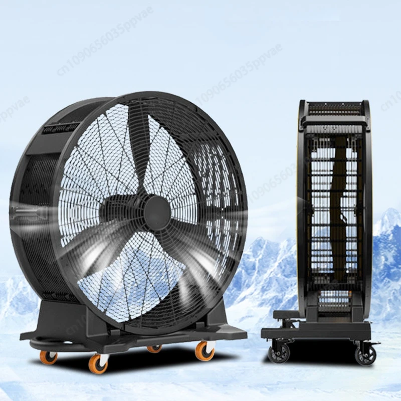 

Industrial Floor Fan 220V Workshop Cooling Misting Fan With 360° Wheels Safety Grille 50dB Low Noise For Large Space Ventilation