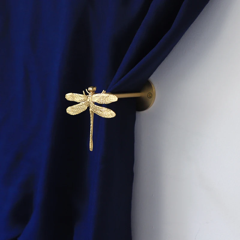 Brass Dargonfly Curtain Tieback Solid Brass Curtain Tieback Modern Holdbacks Window Accessories Ornament Home Decor,