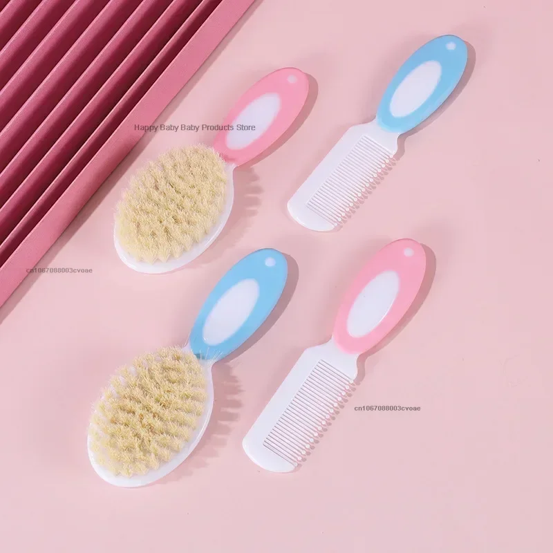 Baby Hair Brush Set for Newborn Toddlers Soft Bristles Cradle Cap Brush Gift Baby Care Accessories Infant Bathing Soft Comb