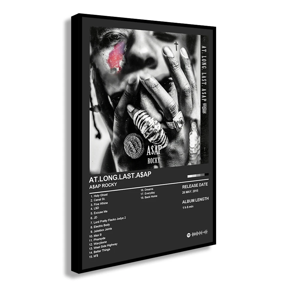 "At.Long.Last.Asap" 2015 Album Poster Canvas Wall Art Print Pop Music Decorative Painting for Home Living Room Decor Fan Gift view 4