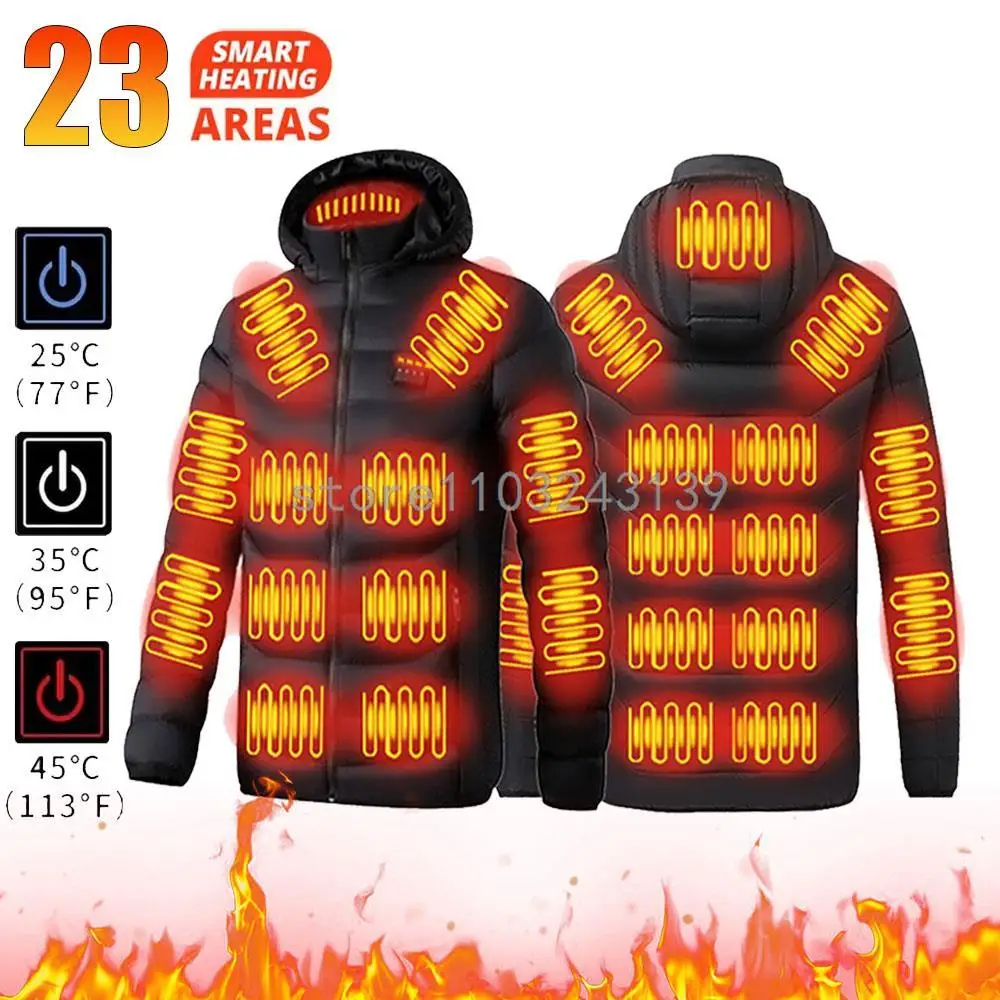 Winter Heated Jacket Men Women USB Electric Self Heating Jacket Coat Warm Hunting Camping Hiking Skiing Clothing