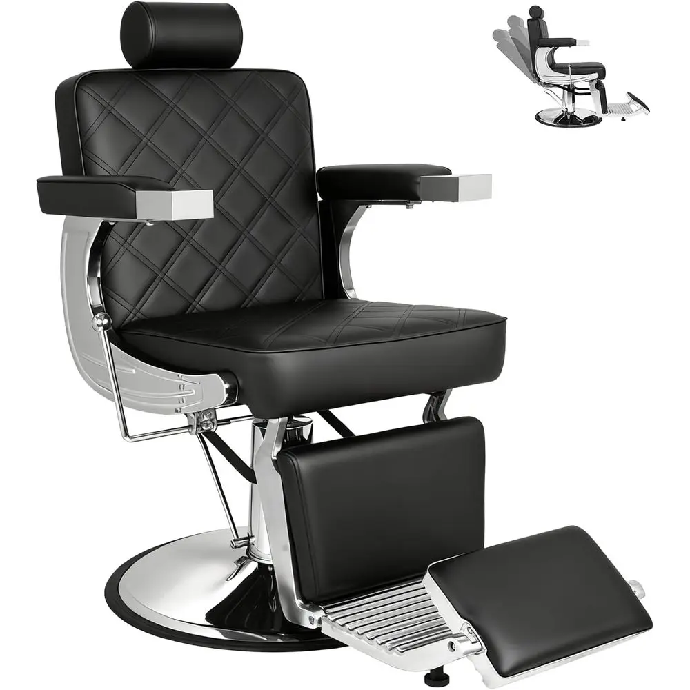 

Черные парикмахерские кресла Sn Chairs для барбершопов, откидные кресла Sn Chairs или кресла для парикмахеров с регулируемым механизмом сиденья, все модели Hydra