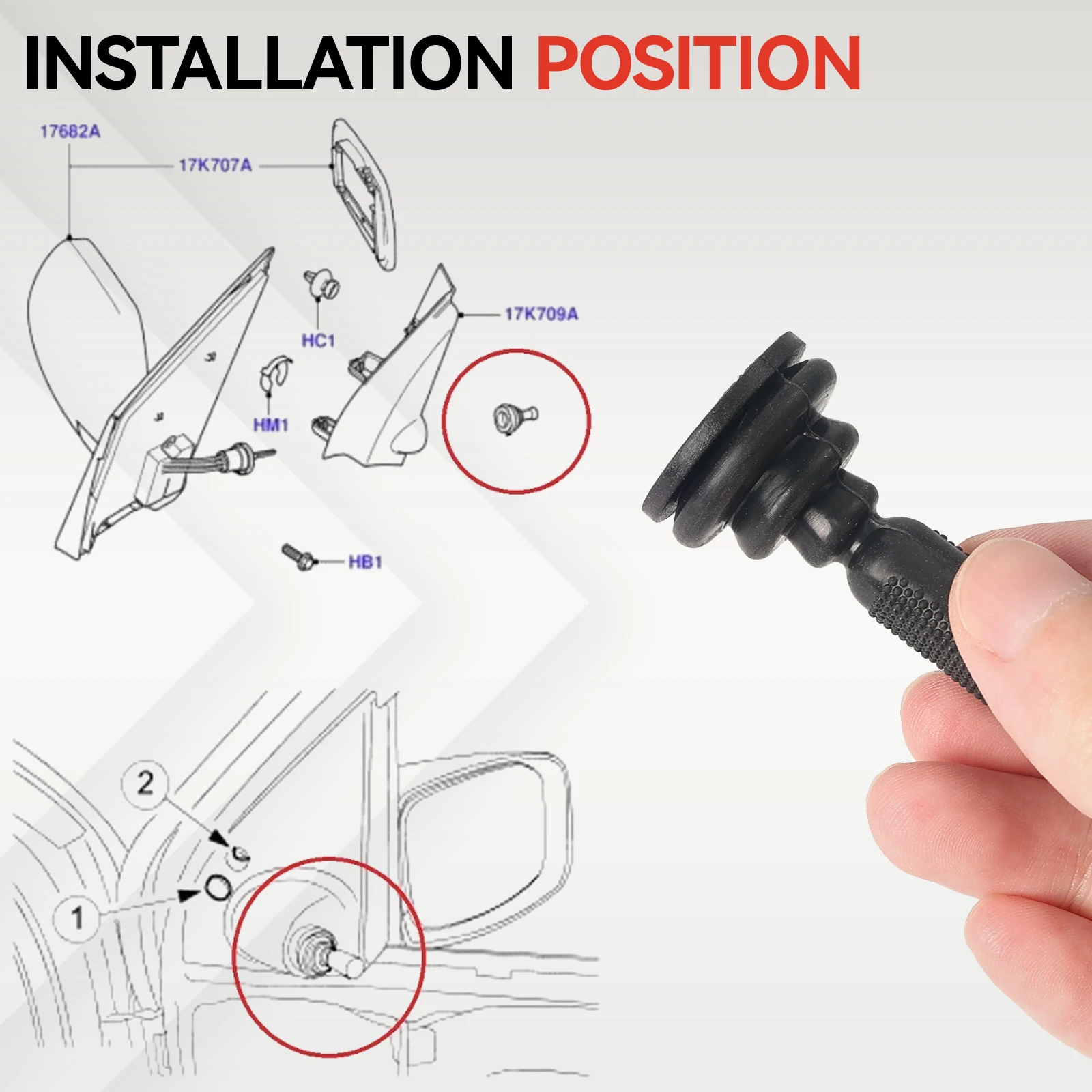 

1 пара ручной ручки регулировки зеркала автомобиля, ручная ручка регулировки зеркала на крыле для Ford Fiesta MK6 2001-2006 1507431 оба левый и правый