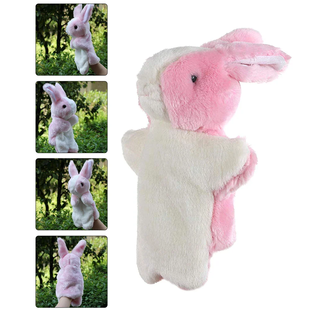 Plush Toy Baby Hand Puppets Storytelling Cartoon Gloves Rabbit Stuffed Animal