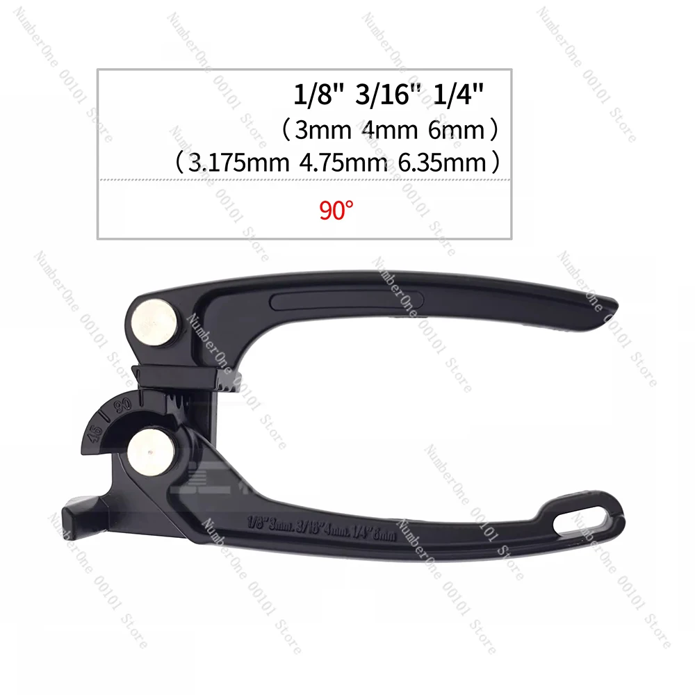 

Manual Pipe Bender 1/8" 3/16" 1/4" Copper Aluminum Stainless Steel Seamless Tube Bending Tool Angle 0-90°Adjustable
