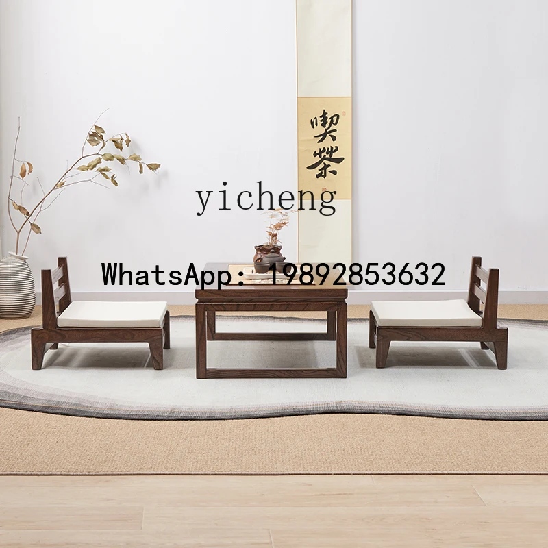 C3 New Chinese-style Solid Wood Bay Window Small Tea Table Modern Simple Kang Table Elm Window Sill Low Table