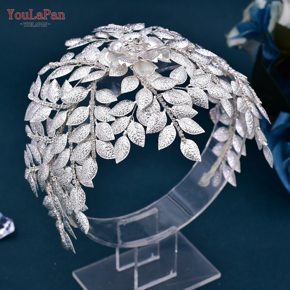 

TOPQUEEN HP510 Wedding Headband Alloy Leaves Woman Tiara Headpiece Pageant Headdress Wedding Hair Accessories Bride Crown