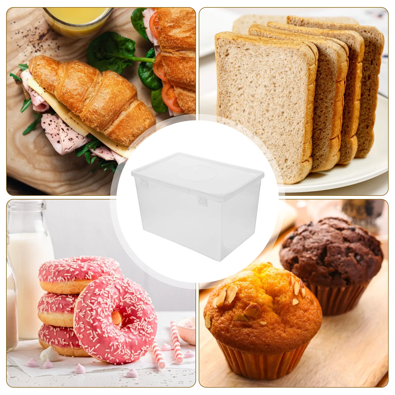 Clear Airtight Bread Box for K - đánh giá và giá Kitchen Baking Pantry