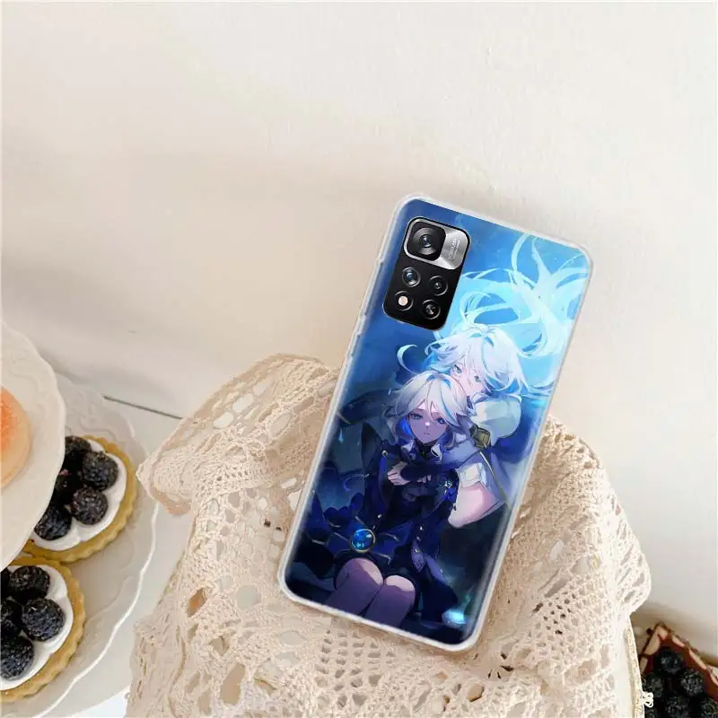 Cute Furina Genshin Impact Phone Case For Xiaomi Poco X3 GT X4 NFC M4 M5 M5S X6 X5 Pro 5G M3 Mi F6 F5 F4 F3 F2 F1 Capa Coqu