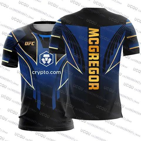 UFC 2025 New Fashion Conor McGregor Mixed Martial Art T-shirt 3D Print Short Sleeve Fighting Tops Vintage Sportwear MMA Jersey