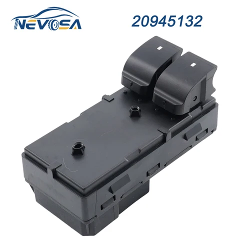 NEVOSA -Interruptor de botón para elevador de ventana de coche, accesorios HD para Chevrolet Silverado, GMC Sierra 20945132 1500 2500, 3500