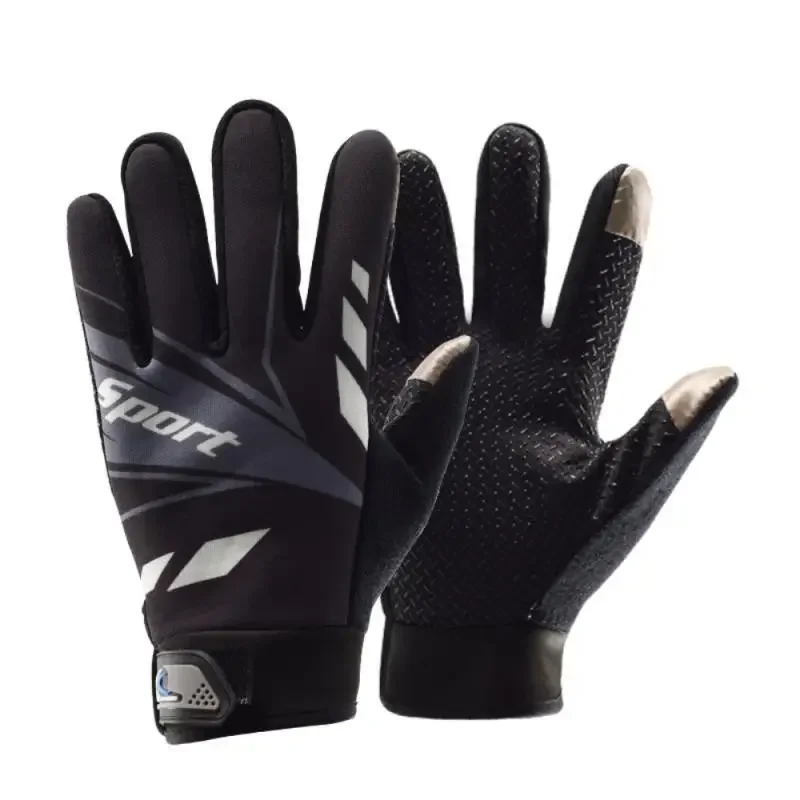 Windproof riding gloves Anti-wear shock-absorbing touch screen gloves Black full finger motorcycle gloves  Equipments