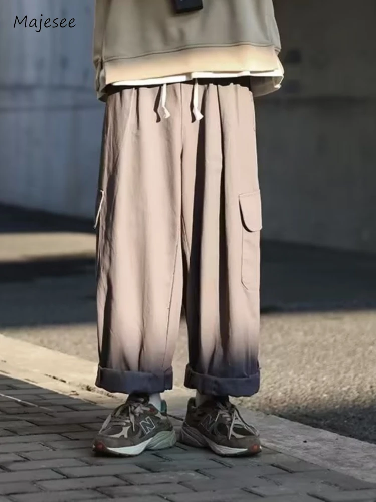 

XS-3XL Cargo Pants Men Autumn Loose Big Pockets Cozy High Street Japanese Style Techwear Harajuku Daily Prevalent Chic City Boy