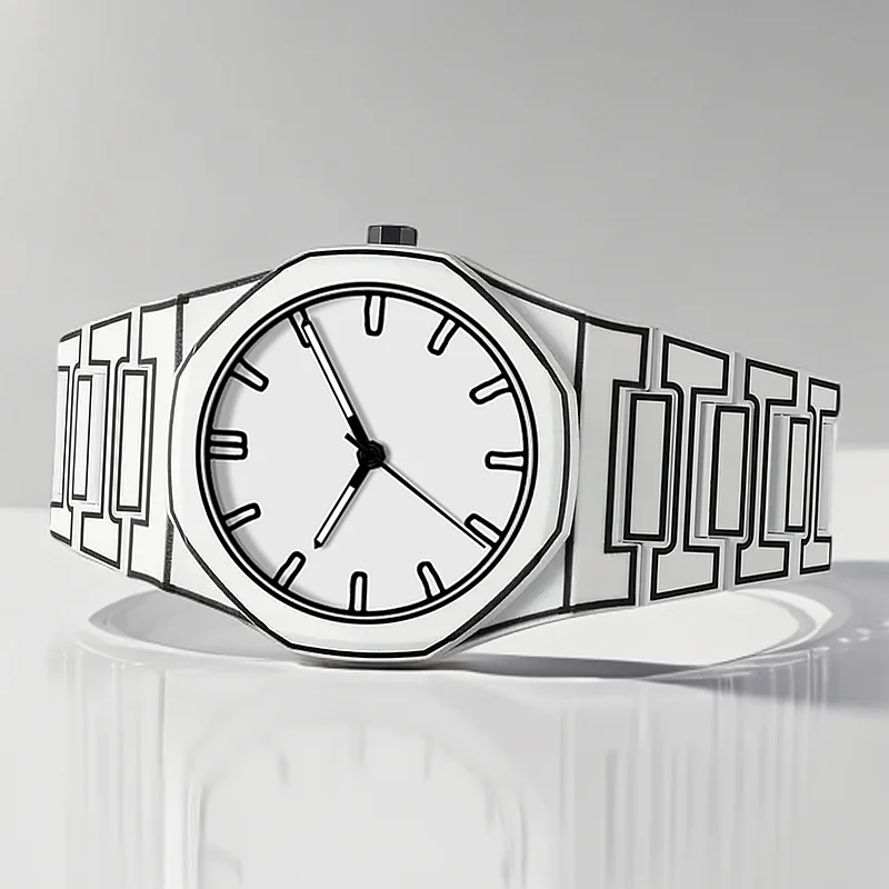 High Quality Black White Classic Anime Line Style Quartz Watch Man Silicone Men Watch Creative Art Male Clock Sport Fashion Gift