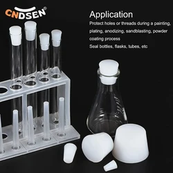 Conical Solid Silicone Rubber Stopper Bungs Laboratory Flask Tapered Tube Sealing End Plug Water Pipe Exhaust Valve Stuffy Sub