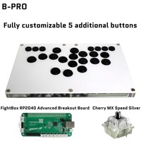 B-PRO Raspberry Pi Pico RP2040 Advanced Breakout Board Zero Delay Hitbox Customized Arcade Game Controller for PS4/PC/SWITCH