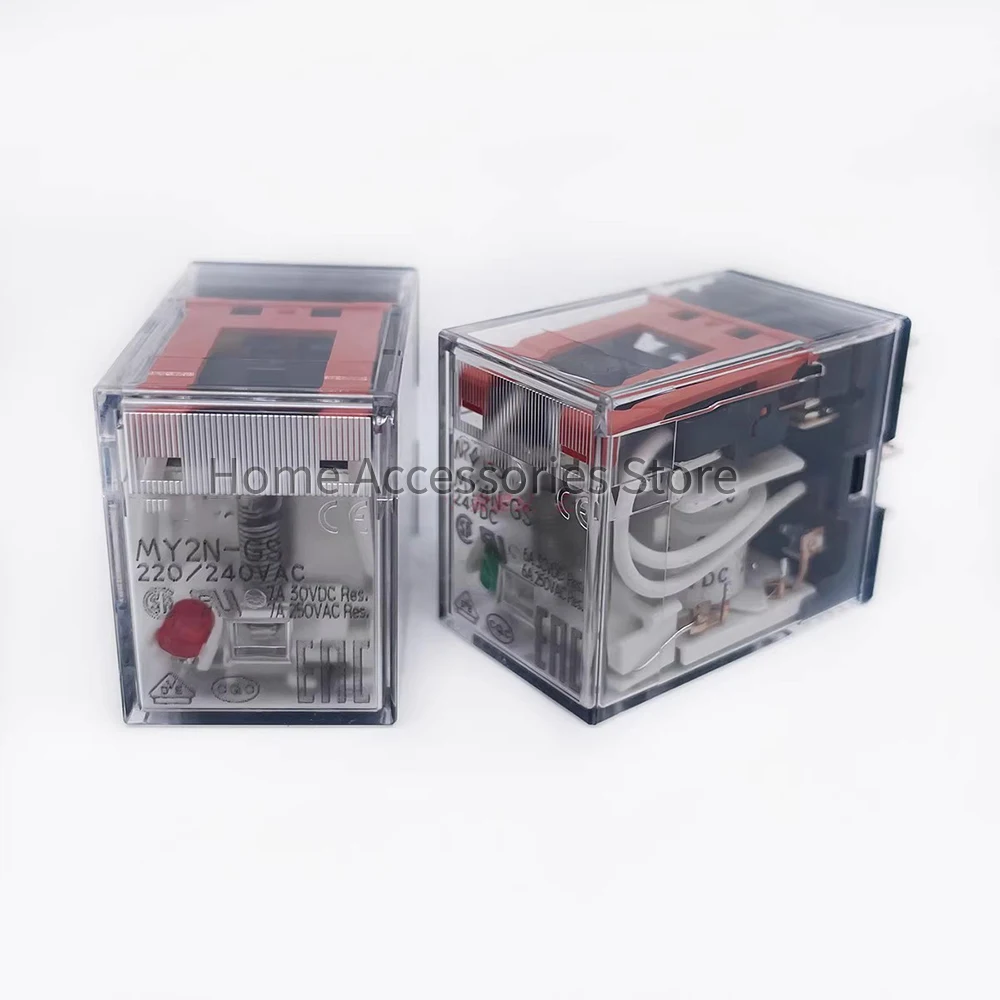 1 peça relé intermediário original MY2N-GS dc6v/12v/24v/48v/110v ac12v/24v/48v/110v/120v/220v para relé omron