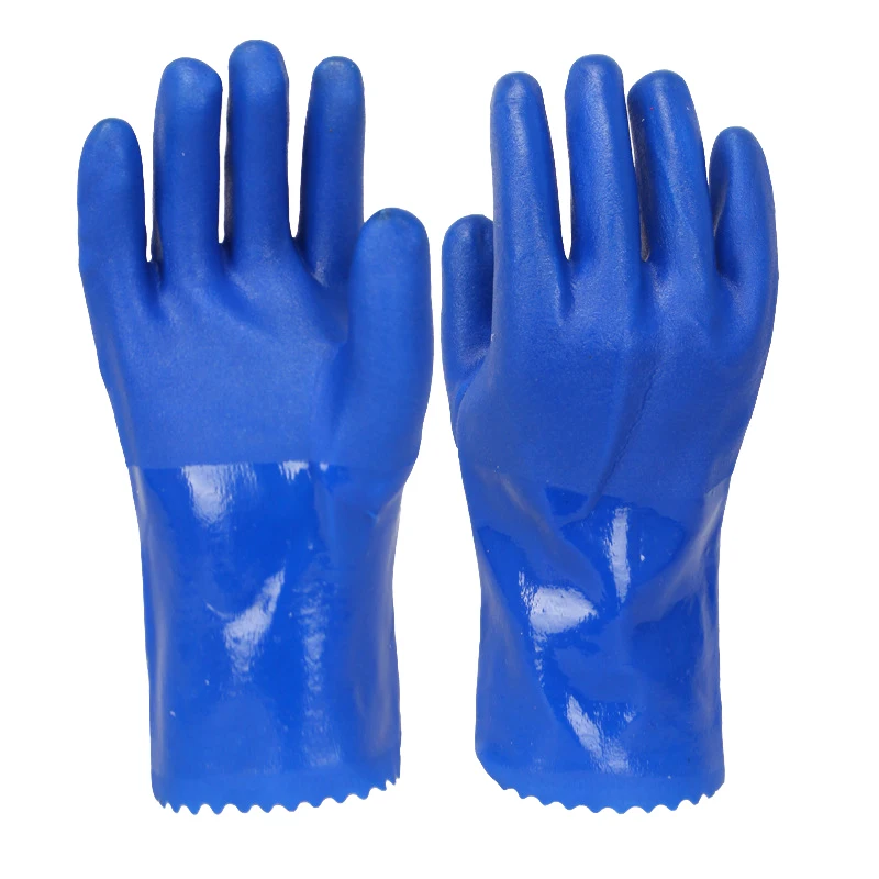 

Oil Resistant Gloves Acid Alkali Resistant Blue Lining Cotton Industrial Safety Protective Gloves Hazardous Chemical 1pair