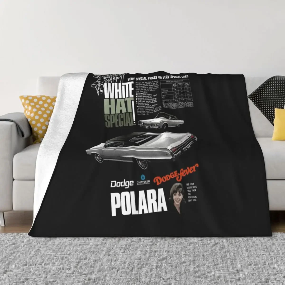 

POLARA - WHITE HAT SPECIAL Throw Blanket for sofa christmas decoration Cute Plaid Blankets