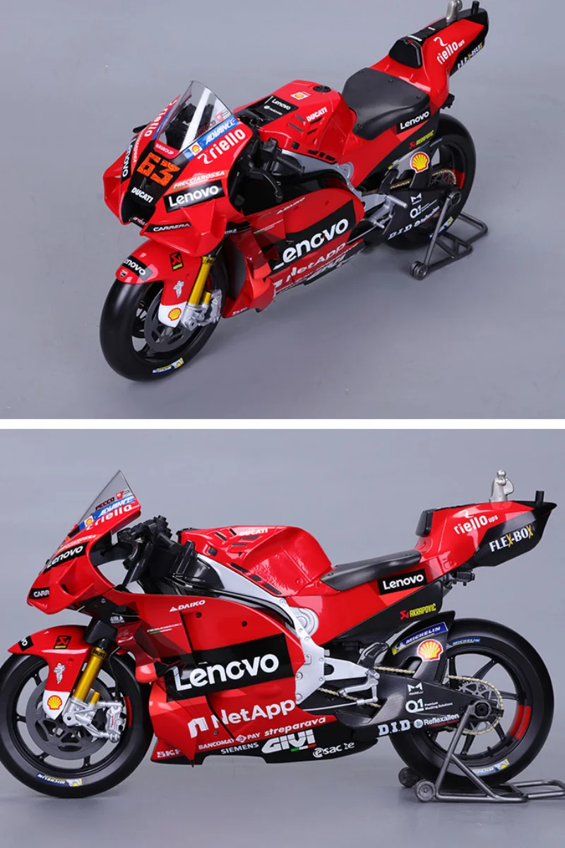 Equipe original Maisto 1:6 Moto Ducati Lenovo # 63 carro de motor fundido modelo edição liga veículo de luxo motocicleta carro de brinquedo presente para crianças