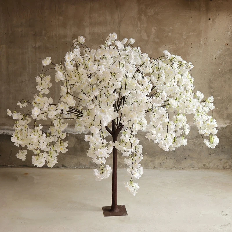 Artificial Cherry Tree Simulation Plant, Fake Simulated Flower, Living Room, Hotel, Wedding Decoration, Home Party, 14Pcs