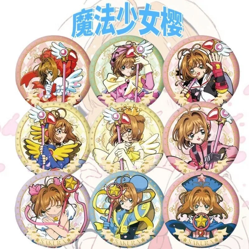 18pcs Cardcaptor Sakura Badges Fan-made Sakura Kinomoto Anime Merchandise Badges Li Xiao Lang Tomoyo Daidouji Kawaii Cute