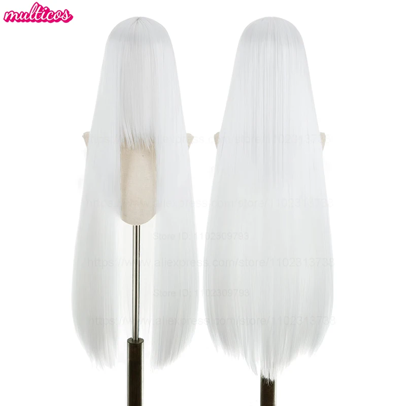 192 Colors 600g 100cm Long Straight Cosplay Wig Heat Resistant Hair White Black Gray Red Brown Red Blonde Blue Green Anime Wigs
